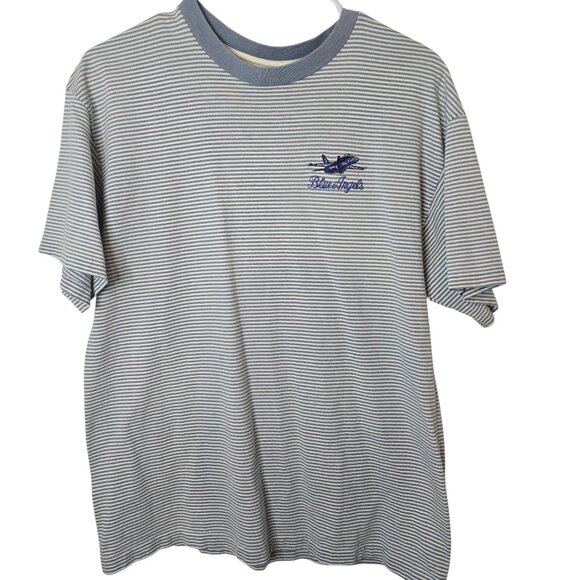 PK Clothing Company Other - Vintage  Crew Neck Blue Angels striped shirt